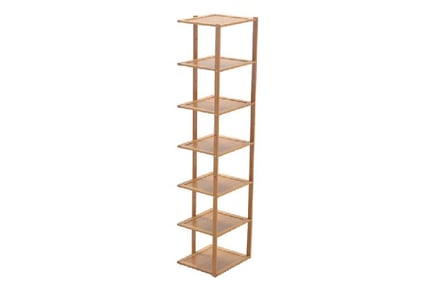 7 tiers bamboo shoe rack entryway hallway shoe shelf