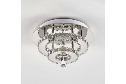 30cm w stacked led ceiling light with crystal rims energy saving