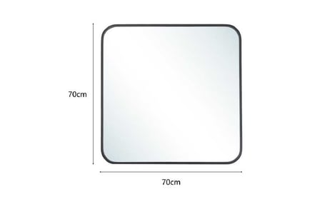 modern square wall mirror with aluminum alloy frame