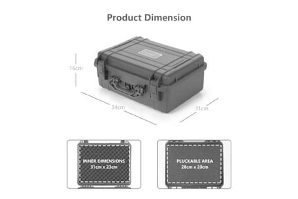 Portable Waterproof Hard Case with Customizable Fit Foam