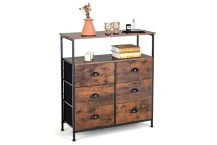 2-Tier Dresser with Drawers and Top