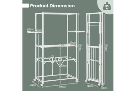 H-shaped Clothes Drying Rack