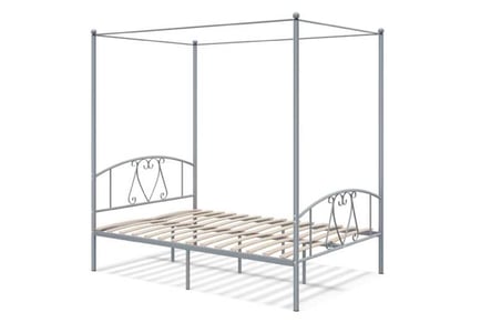 Double Size Metal Canopy Bed Frame