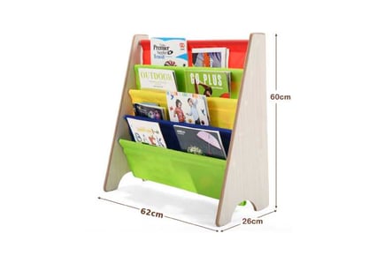 4 Tier Children Bookshelf Magazine Rack Organiser