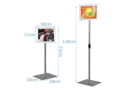 A4 Sign Stand Adjustable Aluminum Poster Holder