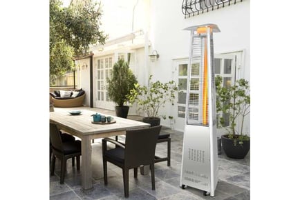 42,000 BTU Outdoor Patio Gas Heater with Wheels and Regulator