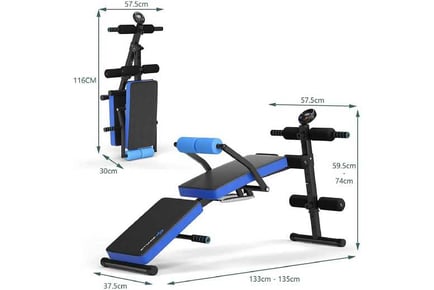 Foldable Abdominal Training Workout Machine LCD Monitor