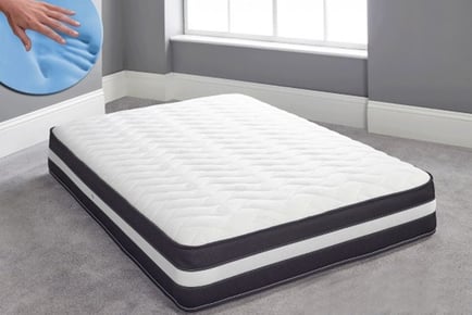 10'' Cool Blue Memory Foam Spring Mattress - 6 Sizes