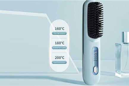 Portable Anti-Scald Cordless Hair Straightener Brush