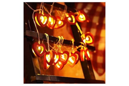 20LEDs Battery Operated Valentine's Day LED Heart String Light