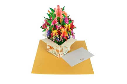 Pop-up 3D Flower Bouquet Greeting Card