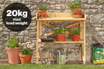 Garden Grow Wooden Two-Tier Potting Bench