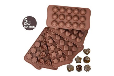 6Pcs Silicone Chocolate Cake Baking Moulds