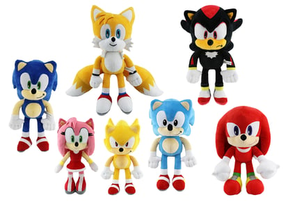 Sonic Inspired Plush Toy - 3 Sizes & 6 Colours