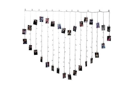 Heart Shape Picture Photo Peg Clip Fairy String Lights