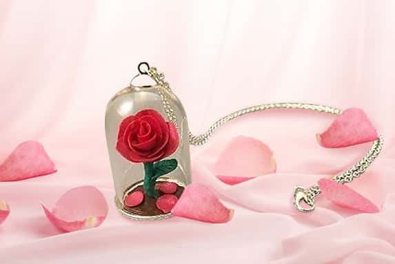 Rose dome necklace x1 OR x2 SPEEDY DELIVERY 1