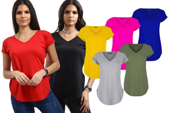 Be-Jealous---Isla-Plain-V-Neck-Curved-Hem-T-Shirt