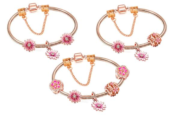 Positive-Channels-Limited-ROSE-GOLD-DAISY-CHARM-BRACELET-1