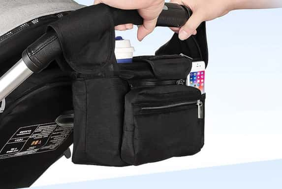 Magic-Trend---Pram-Organiser-Bag-With-Insulated-Cup-Holder