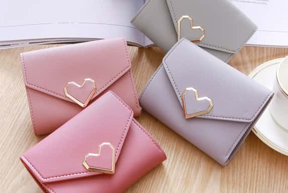 Womens-Heart-shaped-Short-Wallet-1