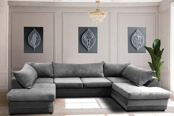 GREY-U-SHAPE-SOFA