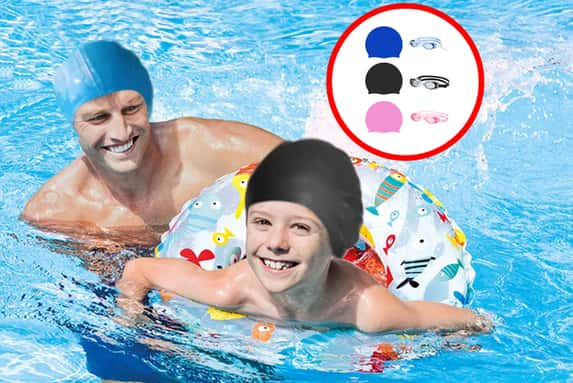 Unisex-Adjustable-Silicone-Swim-Sports-Goggles-&-Swimming-Cap-1