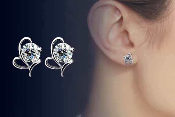 1-LEAD-Crystal-Ear-Silver-Plated-Rhinestone-Stud-Earring