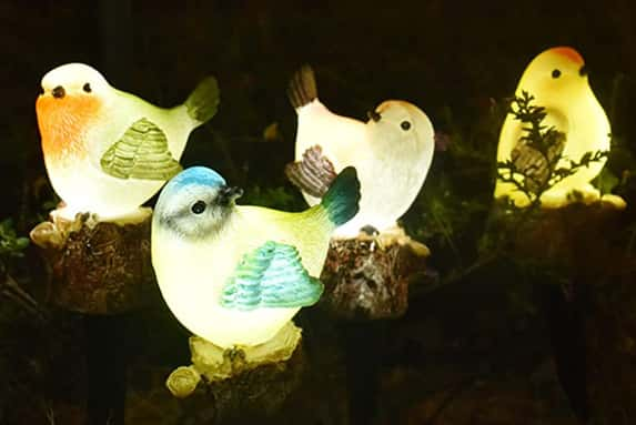 Set-Of-4-SolarBird-Garden-Lights-Solar-Snail-Figurine-1