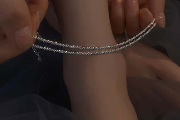 Sterling-Silver-Ankle-Bracelet-for-Women-&-Girls-1