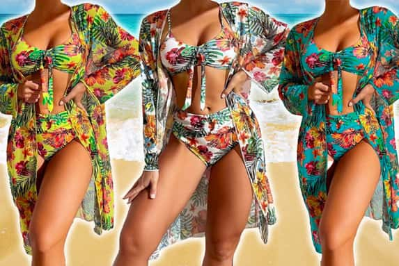 Three-piece-printed-blouse-set-for-women's-bikini-1