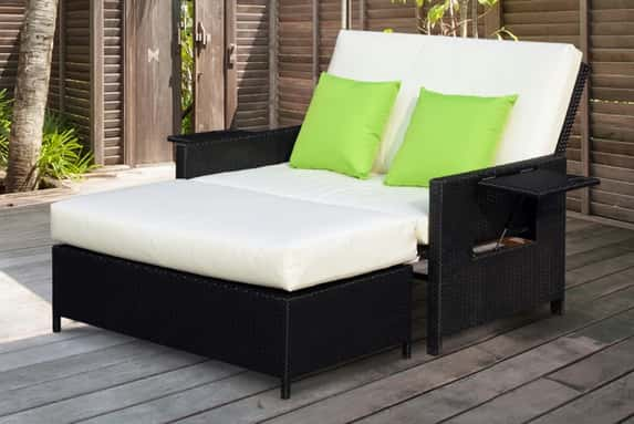 2-Seater-Sofa-Sun-Lounger-Bed-Black-1