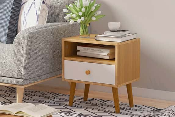 Bedside-Table,-Bedside-Cabinet-with-Drawer-and-Shelf,-Modern-Nightstand,-End-Table-for-Living-1