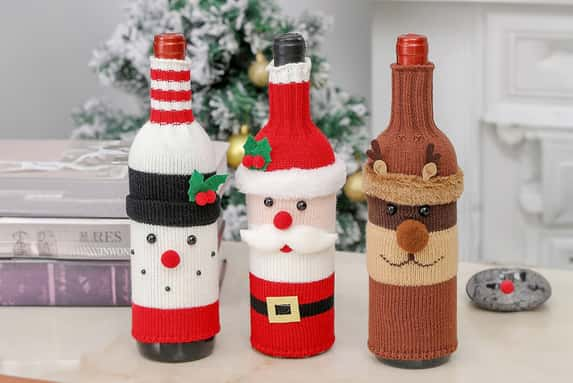 3-Pcs-Wine-Bottle-Cover-Wine-Bottle-Sweater-Bags-Xmas-Decorations-1