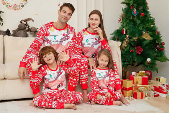 Christmas-Deer-Family-Parent-child-Home-Clothes-1