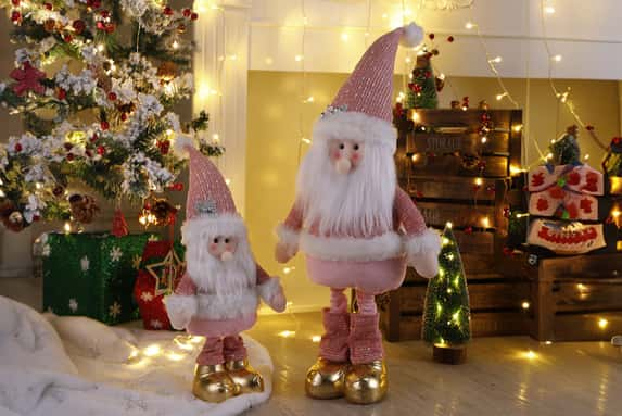 Christmas-Pink-Stretchable-Snowman-Santa-Claus-1