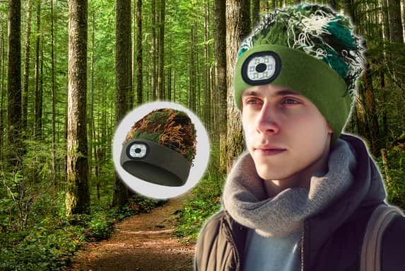 Outdoor-Long-Hair-Camouflage-LED-Light-Cap-1