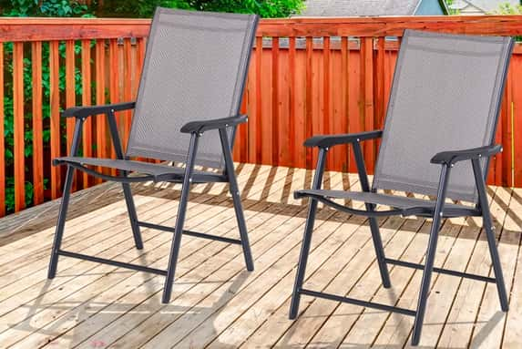 32160792-Steel-Frame-Set-of-2-Foldable-Outdoor-Garden-Chairs-Grey-1