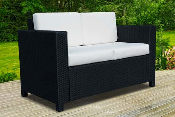 32275445-2-Seater-Double-Couch-Loveseat-Wicker-Black-Garden-1