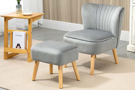 HOMCOM-Velvet-Feel-Tub-Chair-1