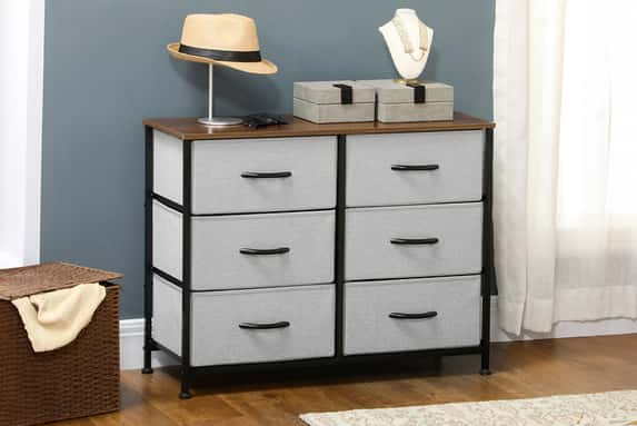 HOMCOM-6-Fabric-Chest-of-Drawers-Grey-1