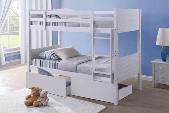 White-Bedford-Bunk-Bed-+-Optional-Mattress-&-Storage-1