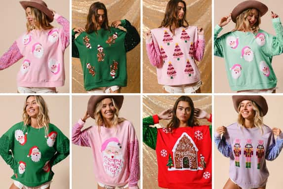 Women's-Cute-Santa-Christmas-Sequin-Sweatshirts-1