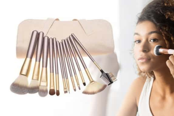 Global-Fulfillment-Ltd.---Glamza-12pc-Champagne-Makeup-Brush-Set