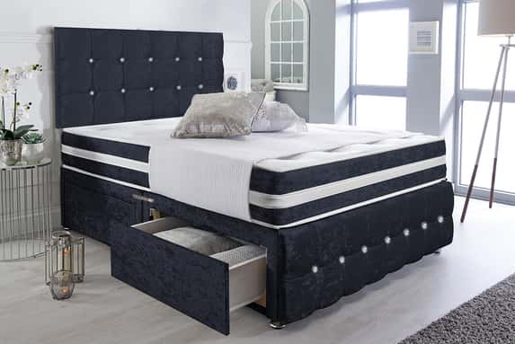 Sleep-Factory-Ltd---Luxury-Vintage-Black-or-Grey-Crushed-Velvet-Divan-Sets1