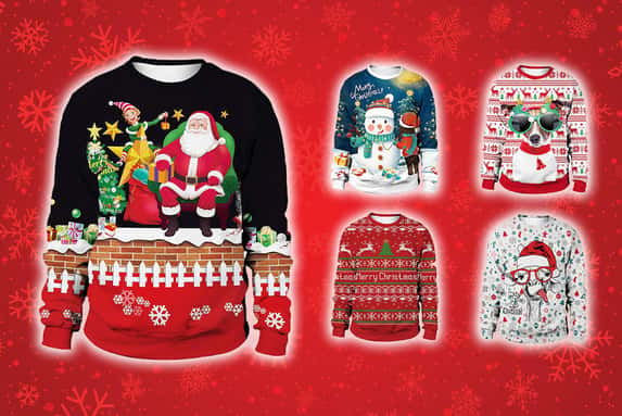 Printed-Christmas-Couples-Sweater-1