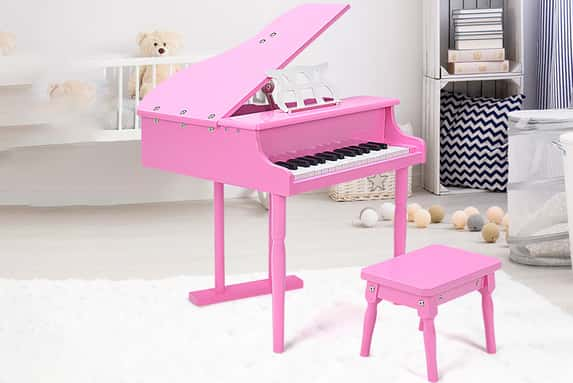 30-Key-Kids-Wooden-Keyboard-Mini-Grand-Piano-with-Stool-1