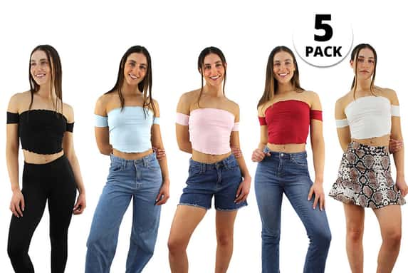 Womens-Lettuce-Trim-Bardot-Crop-Tops-1