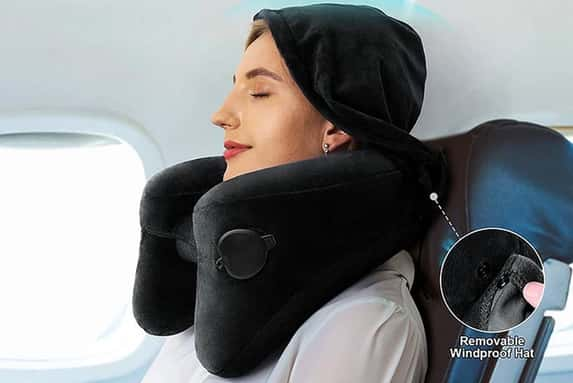 Inflatable-Travel-Sleep-Neck-Pillow-with-Hoodie-1