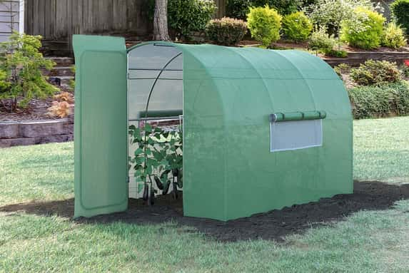 Walk-In-Greenhouse,-with-Metal-Frame-and-Door-1