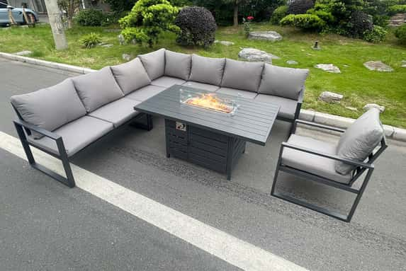 8-Seater-Corner-Sofa-Chair-Gas-Fire-Pit-Dark-Grey-1